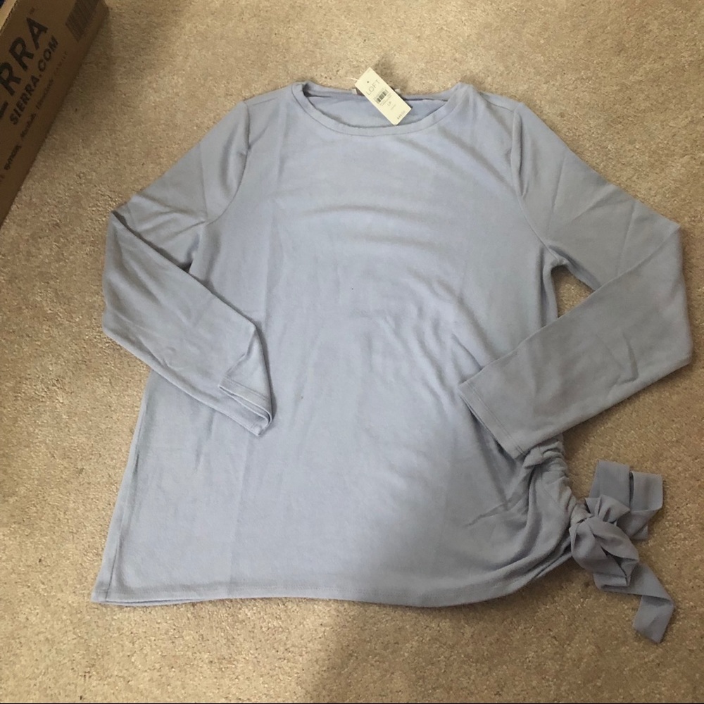NWT LOFT Side Tie Tunic Tee - Picture 5 of 6